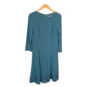 Jessica Howard Forest Green Long Sleeve Flared Dress 10